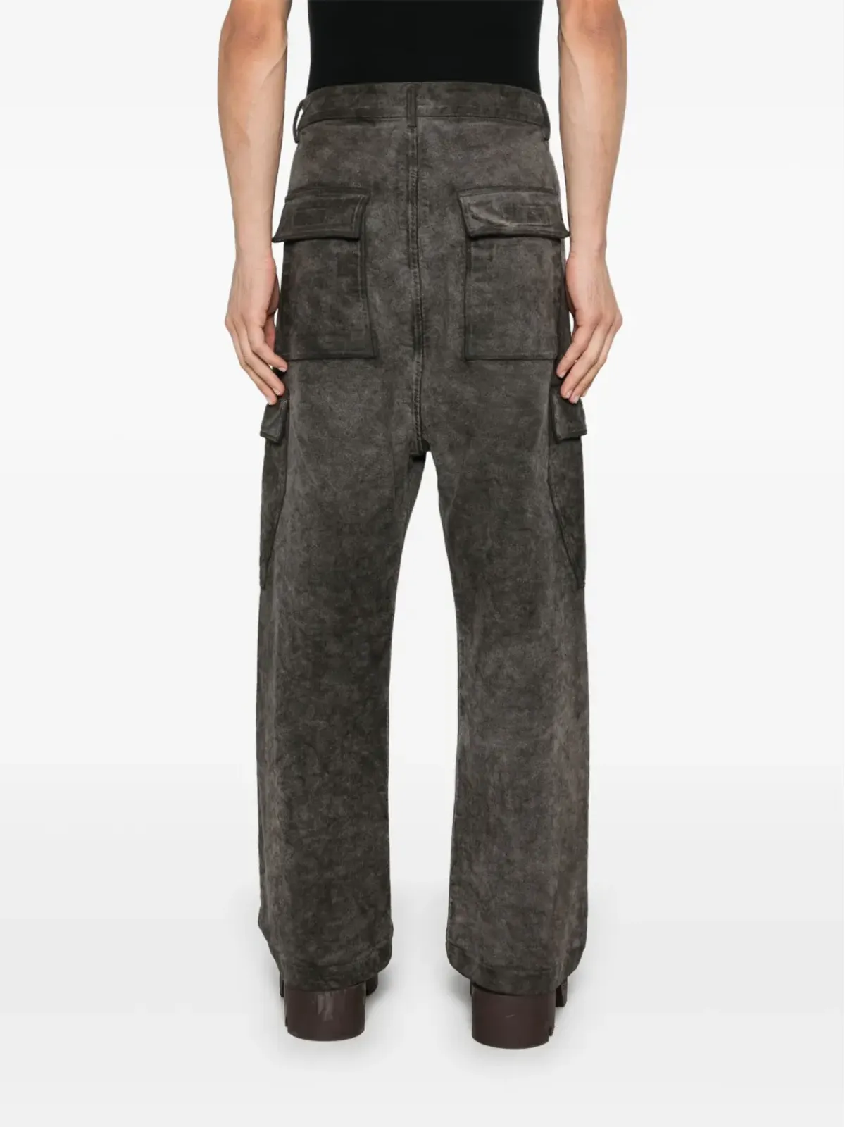 Rick Owens DRKSHDW ディストレスト カーゴパンツ - 画像4