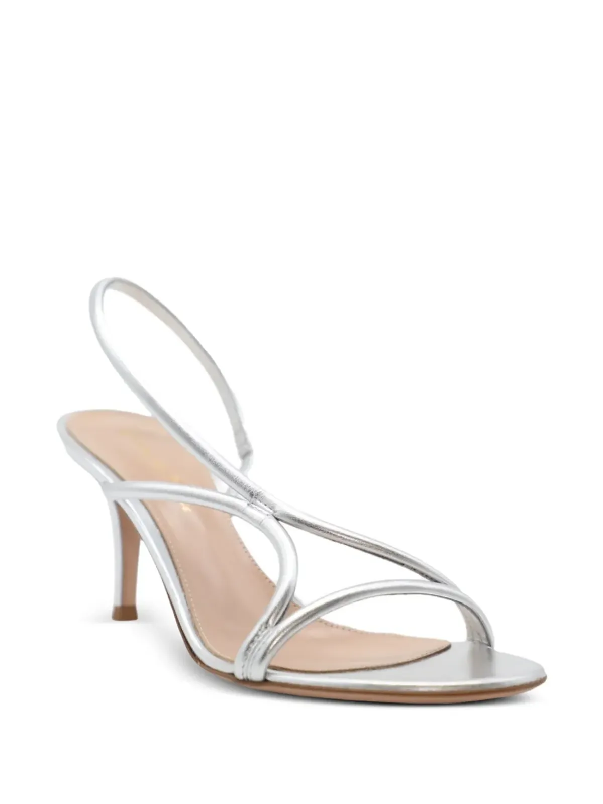 Gianvito Rossi ラウンドトゥ レザーサンダル - 画像2
