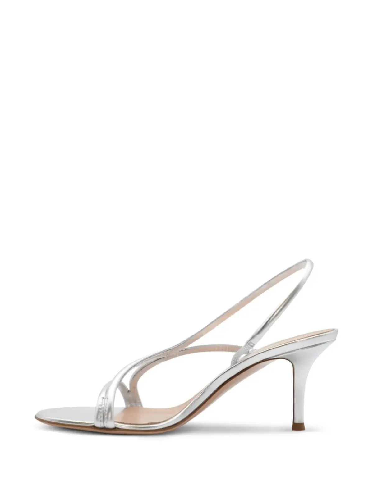 Gianvito Rossi ラウンドトゥ レザーサンダル - 画像3