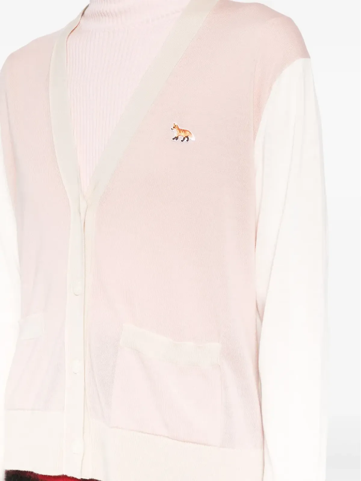 Maison Kitsuné 刺繍ロゴ カーディガン - 画像5