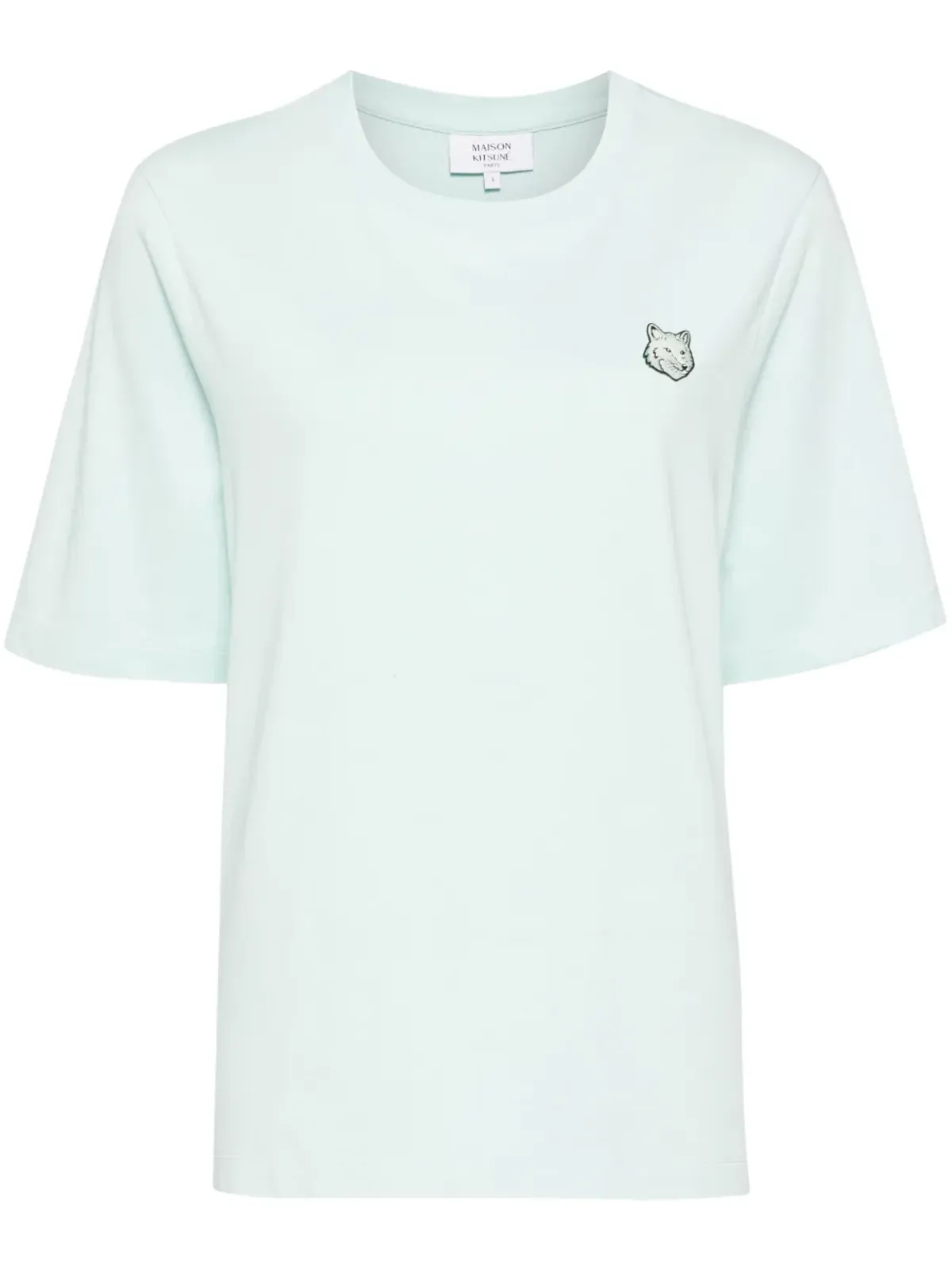 Maison Kitsuné キツネ頭パッチ付き Tシャツ - グリーン - 画像1