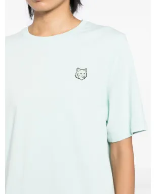 Maison Kitsuné キツネ頭パッチ付き Tシャツ - グリーン - サムネイル5