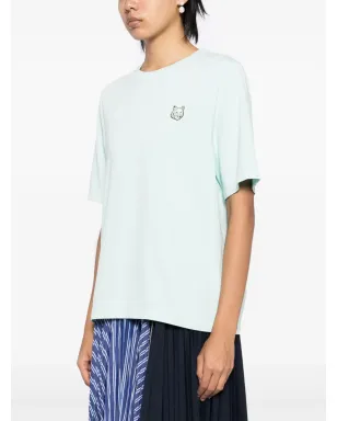 Maison Kitsuné キツネ頭パッチ付き Tシャツ - グリーン - サムネイル3