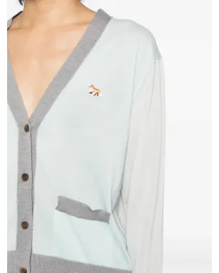 Maison Kitsuné ベビーキツネのパッチ カラーブロック カーディガン - サムネイル5