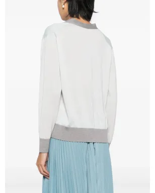 Maison Kitsuné ベビーキツネのパッチ カラーブロック カーディガン - サムネイル4