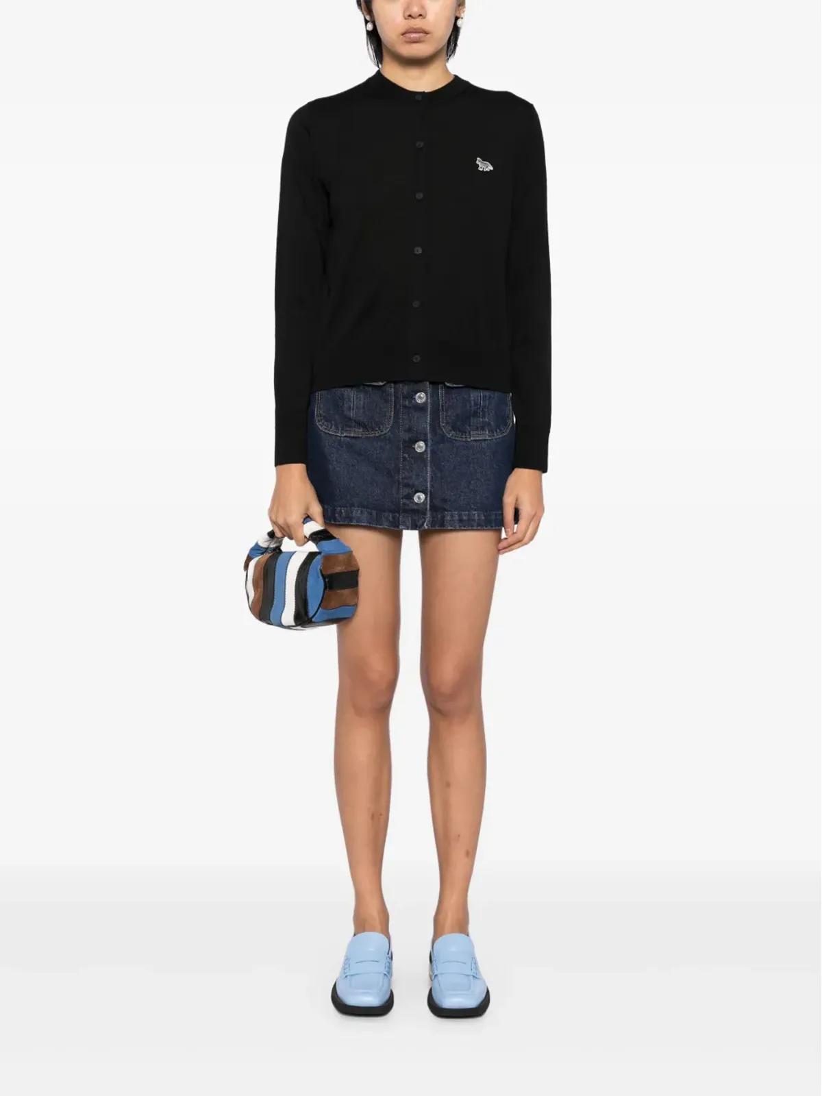 Maison Kitsuné ニットのカーディコート - ブラック - 画像2