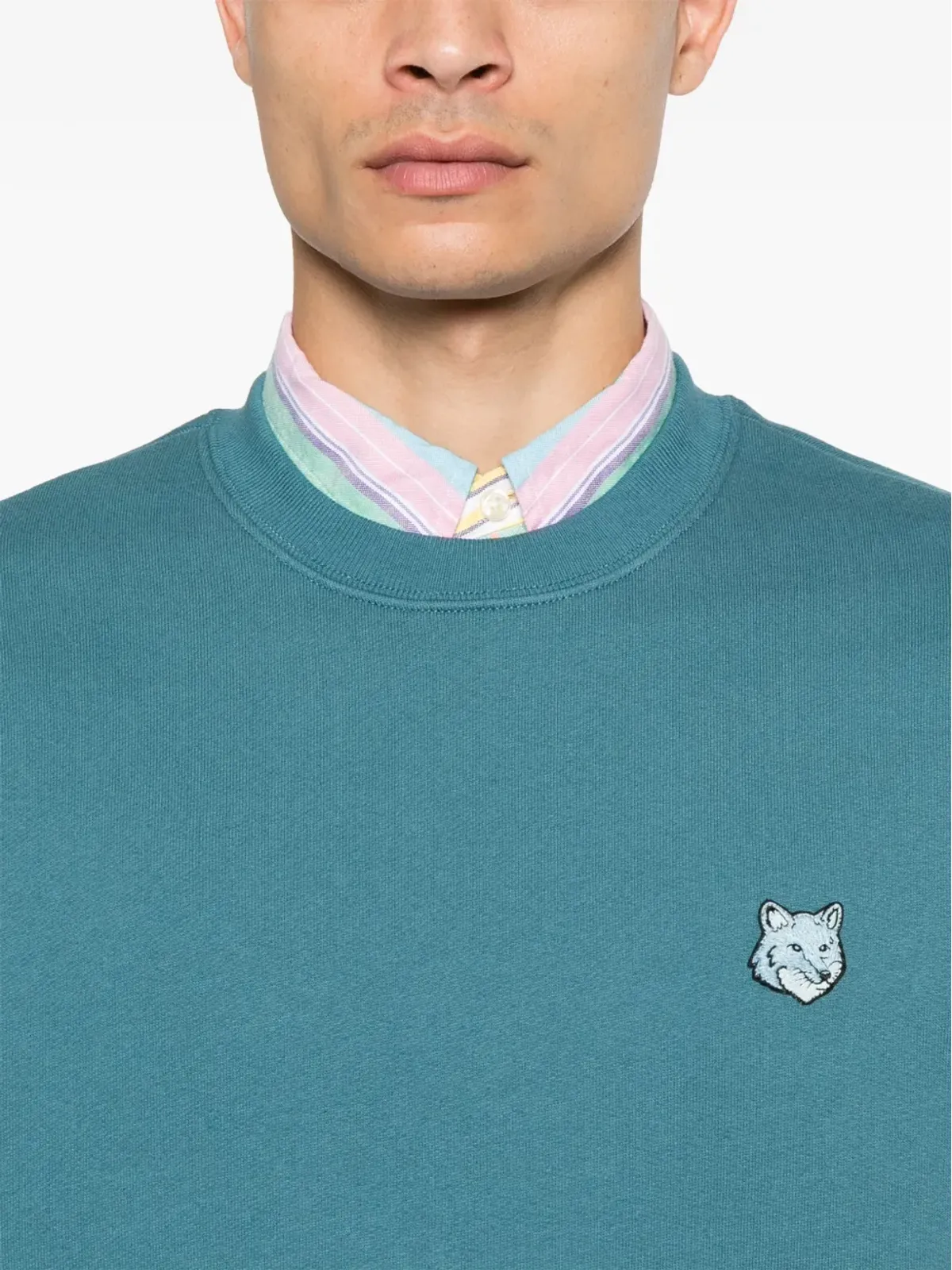 Maison Kitsuné ボールド・フォックスヘッド・パッチ スウェットシャツ - ブルー - 画像5