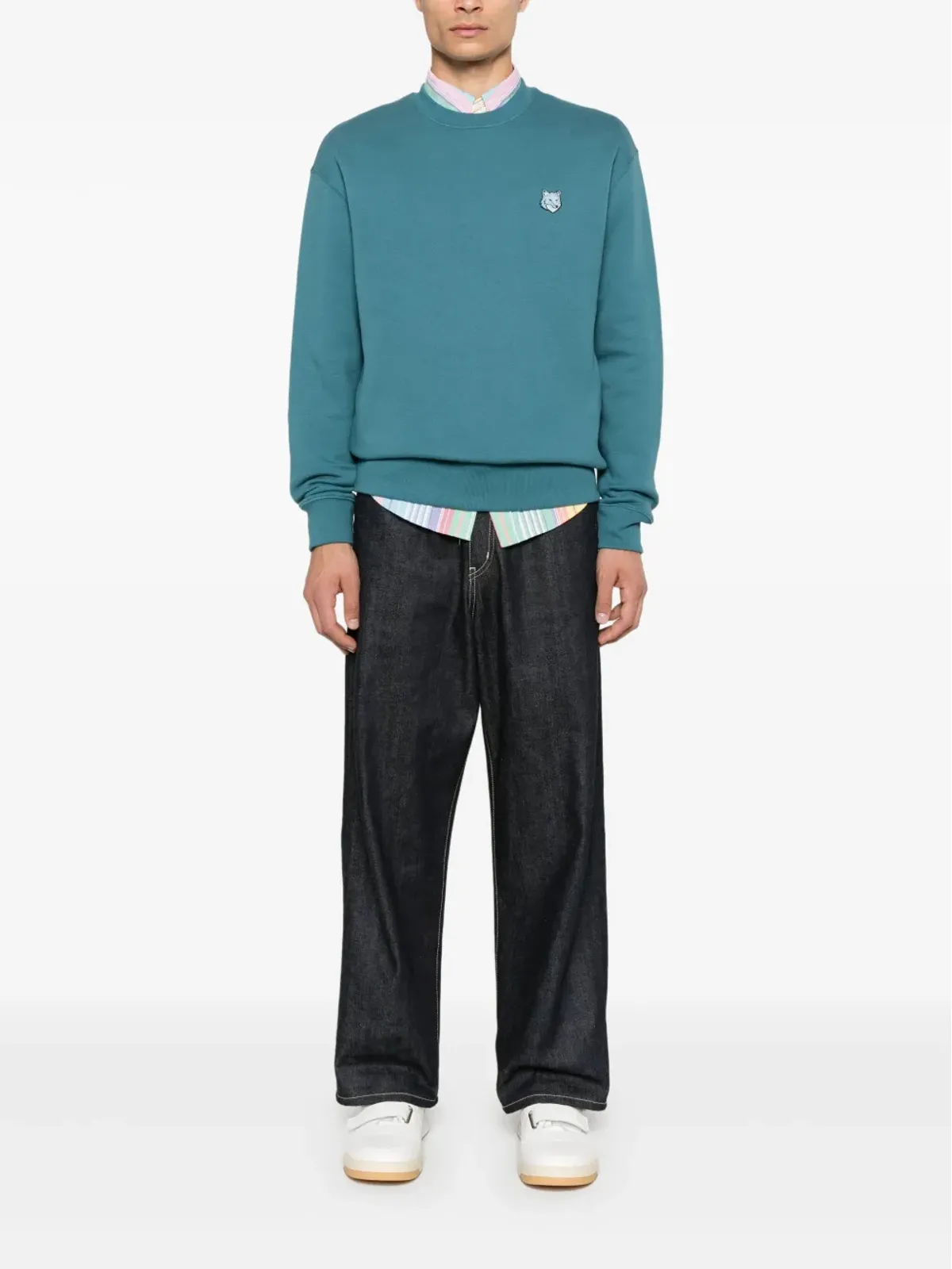 Maison Kitsuné ボールド・フォックスヘッド・パッチ スウェットシャツ - ブルー - 画像2