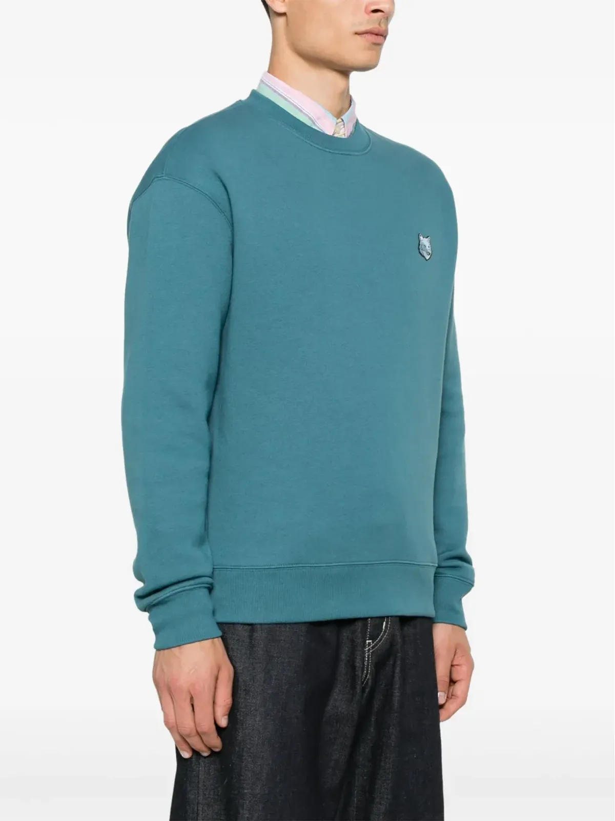 Maison Kitsuné ボールド・フォックスヘッド・パッチ スウェットシャツ - ブルー - 画像3
