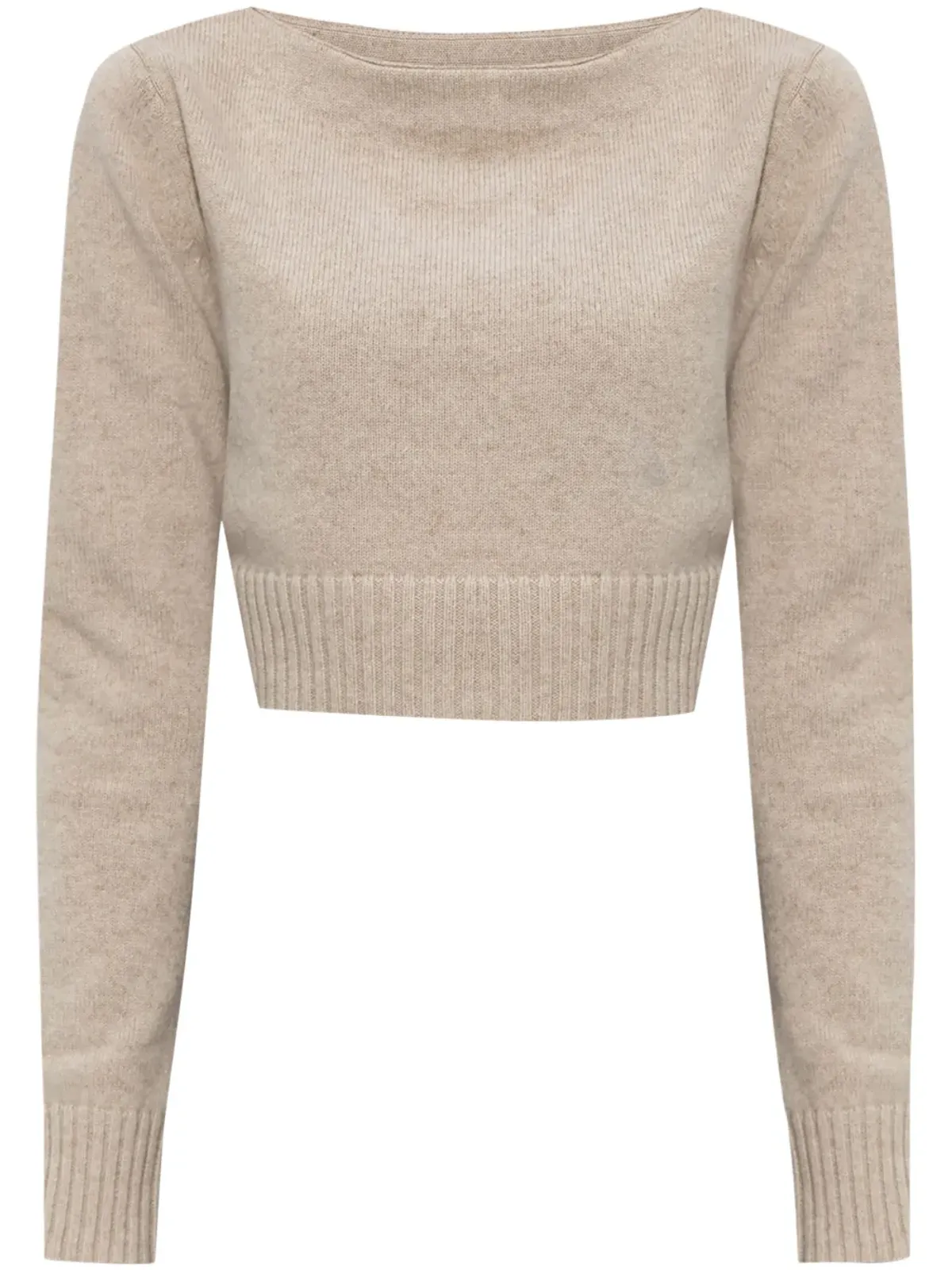 Max Mara クロップド丈ニットトップ - ネュートラルカラー - 画像1