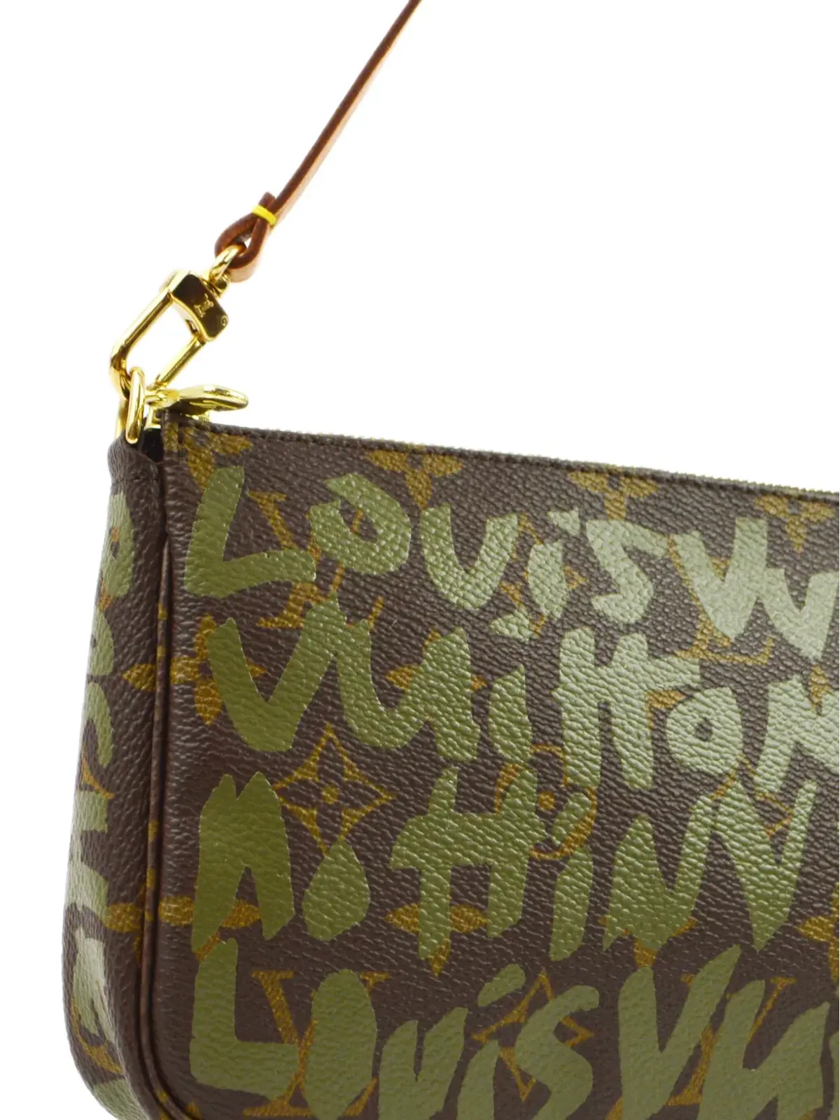 Louis Vuitton ビンテージ×スティーブン・スプラウス 2001年 ポシェット・アクセソワーズ クラッチバッグ - グリーン - 画像3