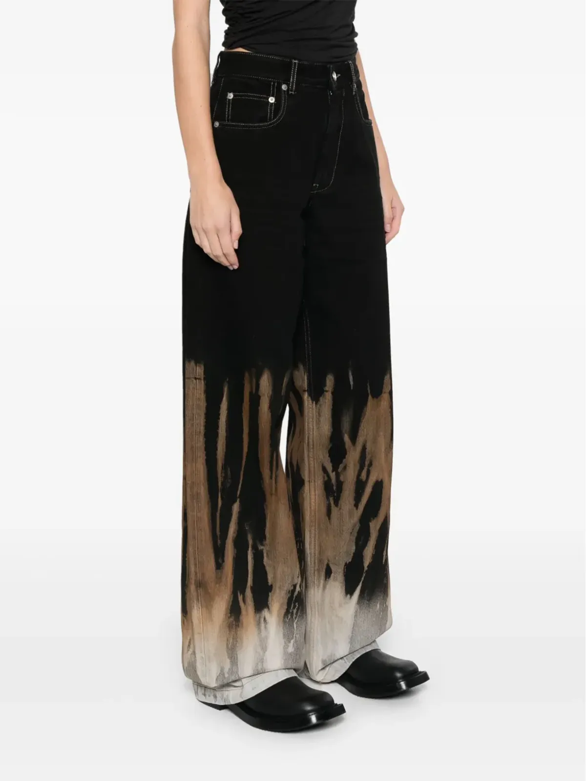 Rick Owens DRKSHDW Geth ジーンズ ブラック - 画像3
