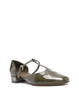 Ferragamo レザー バレリーナシューズ - グリーン - サムネイル2