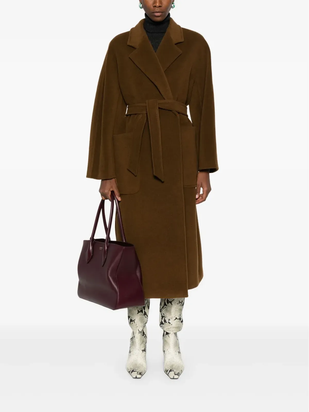 Max Mara Attuale コート ブラウン - 画像2