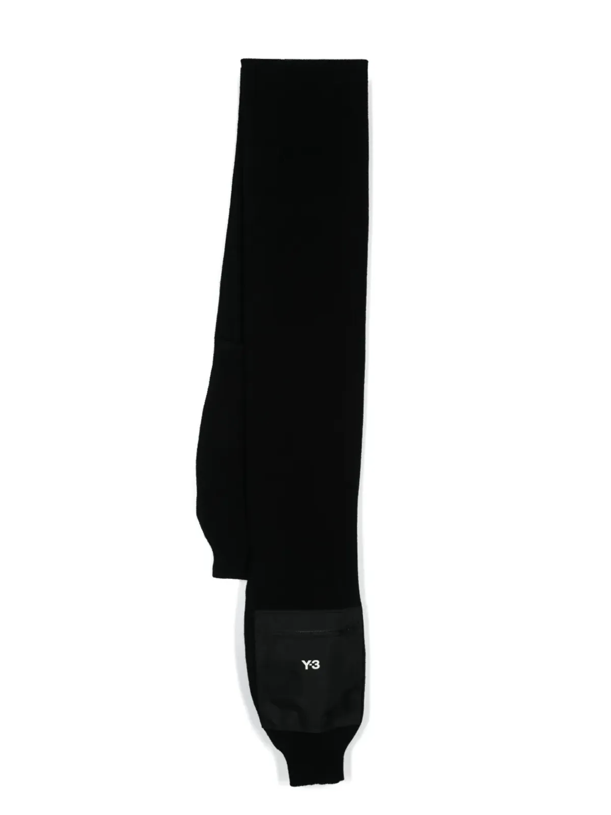 Y-3 ロゴプリント袖スカーフ - ブラック - 画像1