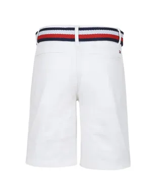 Tommy Hilfiger Junior ベルト付きチノショーツ（ホワイト） - サムネイル2