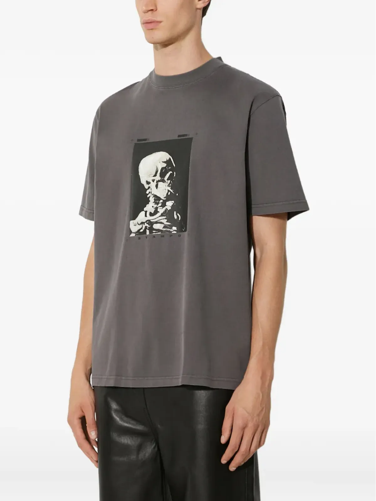 Stampd スカルプリントコットンTシャツ - グレー - 画像2