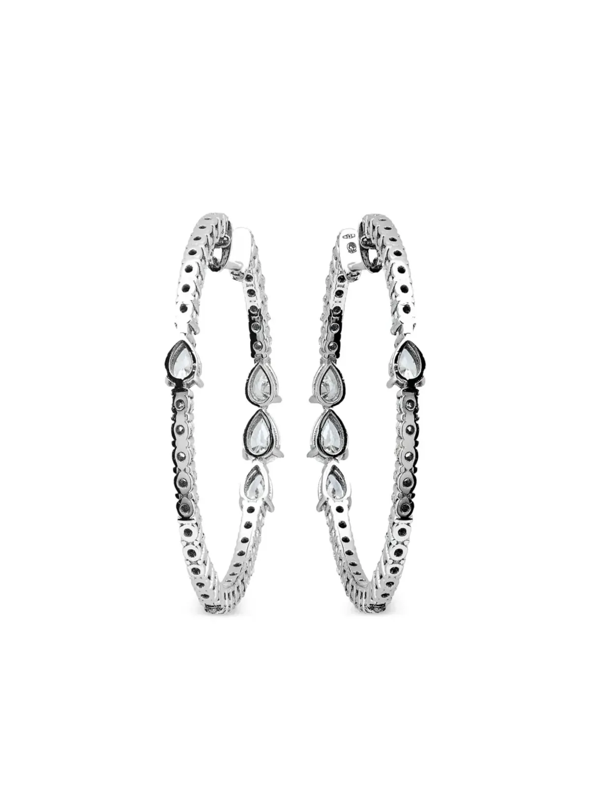 Jewels Aficionado 18ktホワイトゴールド ダイヤモンド イヤリング - 画像2
