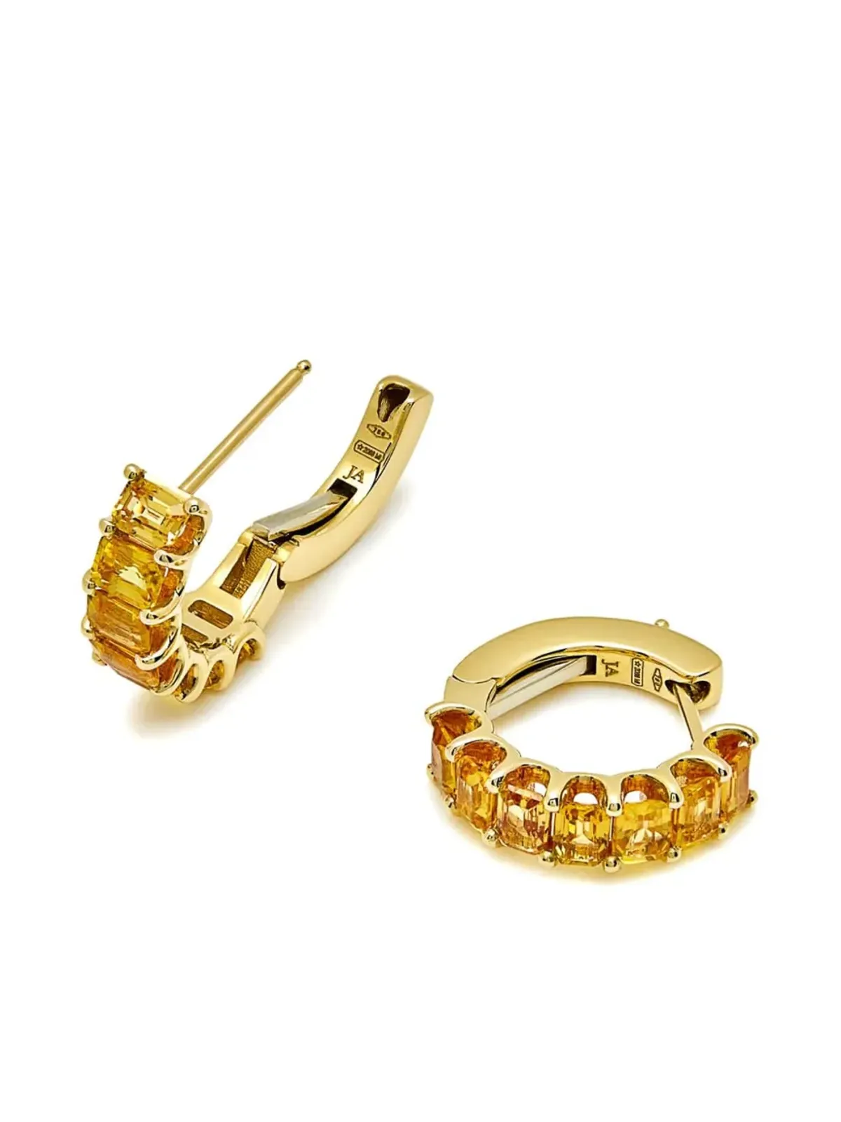 Jewels Aficionado サファイア付き18K イエローゴールド イヤリング - 画像2