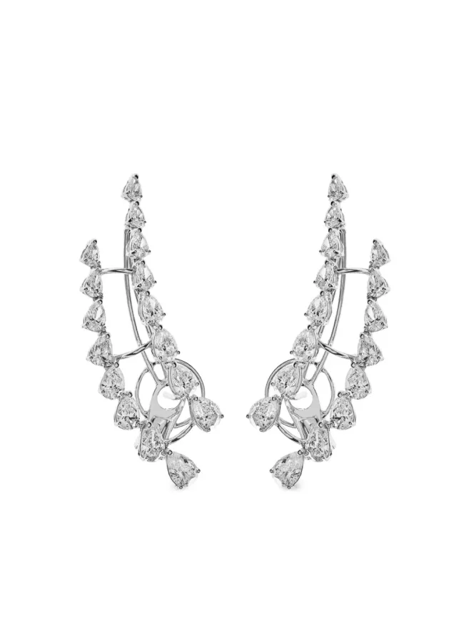 Jewels Aficionado Jewels Aficionado 18ktホワイトゴールド ダイヤモンド イヤーカフス（シルバー）の商品画像