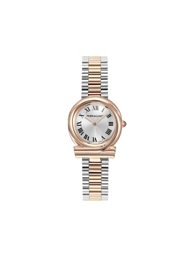 FERRAGAMO Ferragamo ガンチーニ ツイステッド 28mm シルバーの商品画像