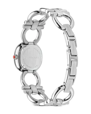 Ferragamo ダブル ガンチーニ ジュエル 25mm - シルバー - サムネイル3