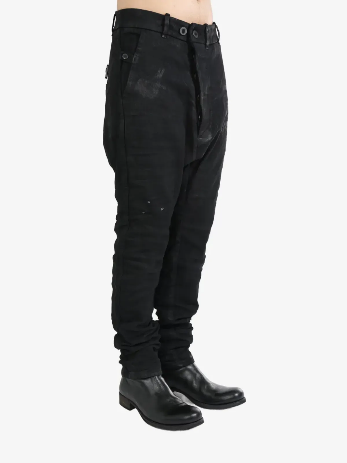 Boris Bidjan Saberi コットン ルーズフィットパンツ（ブラック） - 画像2