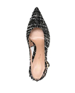 Gianvito Rossi 85mm ロビー スリングバックパンプス（ブラック） - サムネイル4