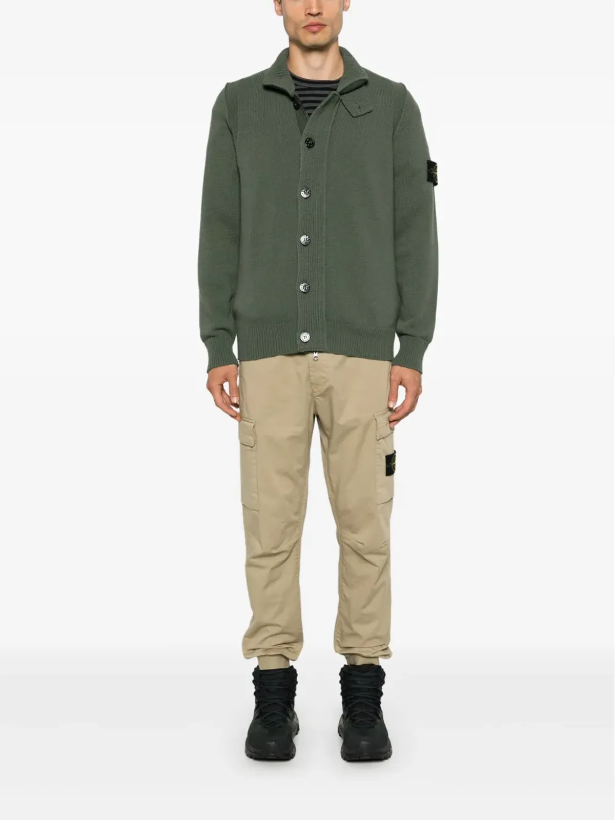 Stone Island コンパスバッジ トラウザーズ - 画像2