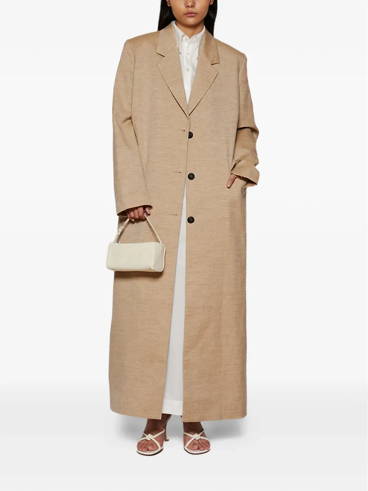 Interior Fletcher collared dress - White - 画像2
