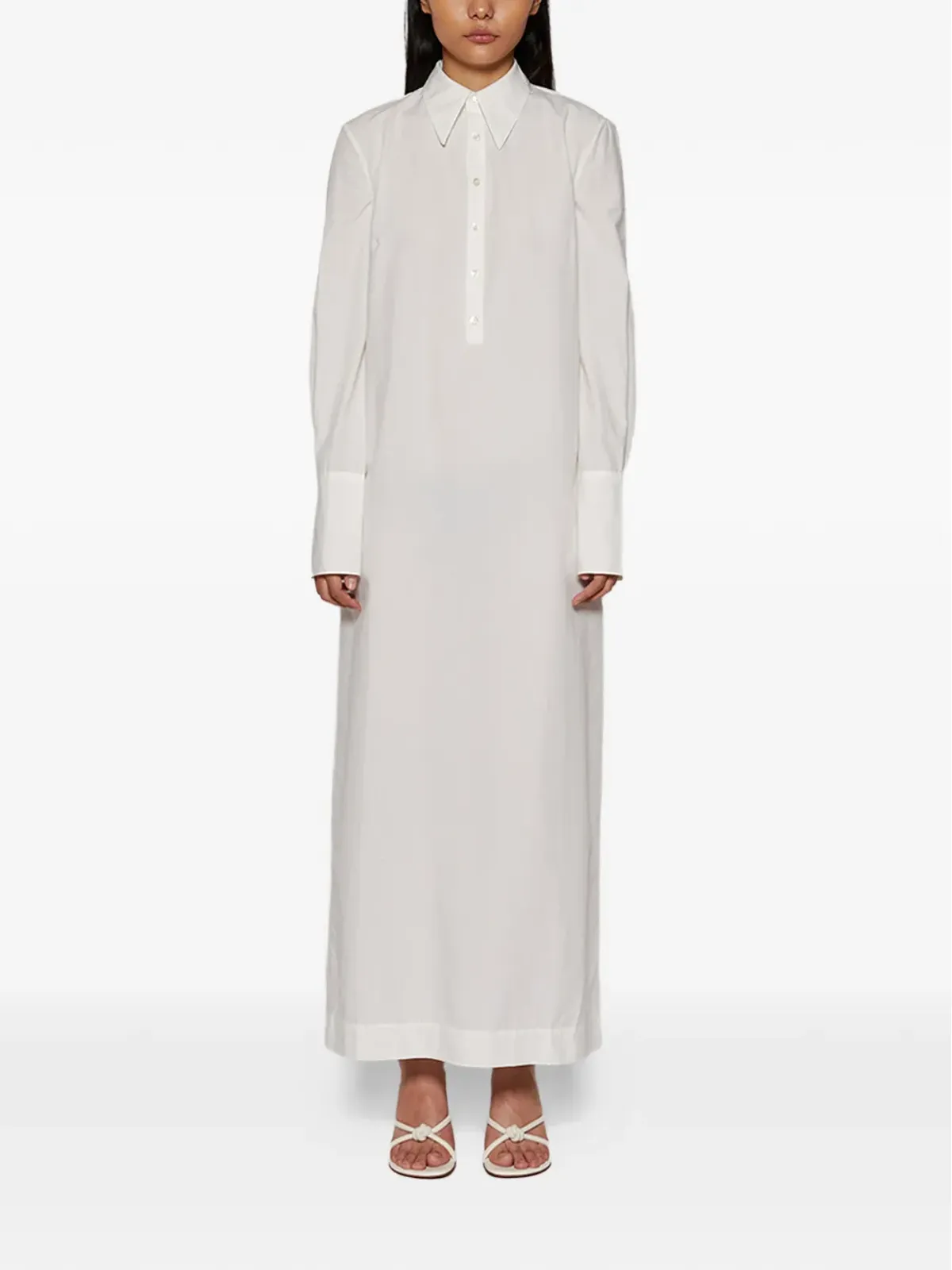 Interior Fletcher collared dress - White - 画像3