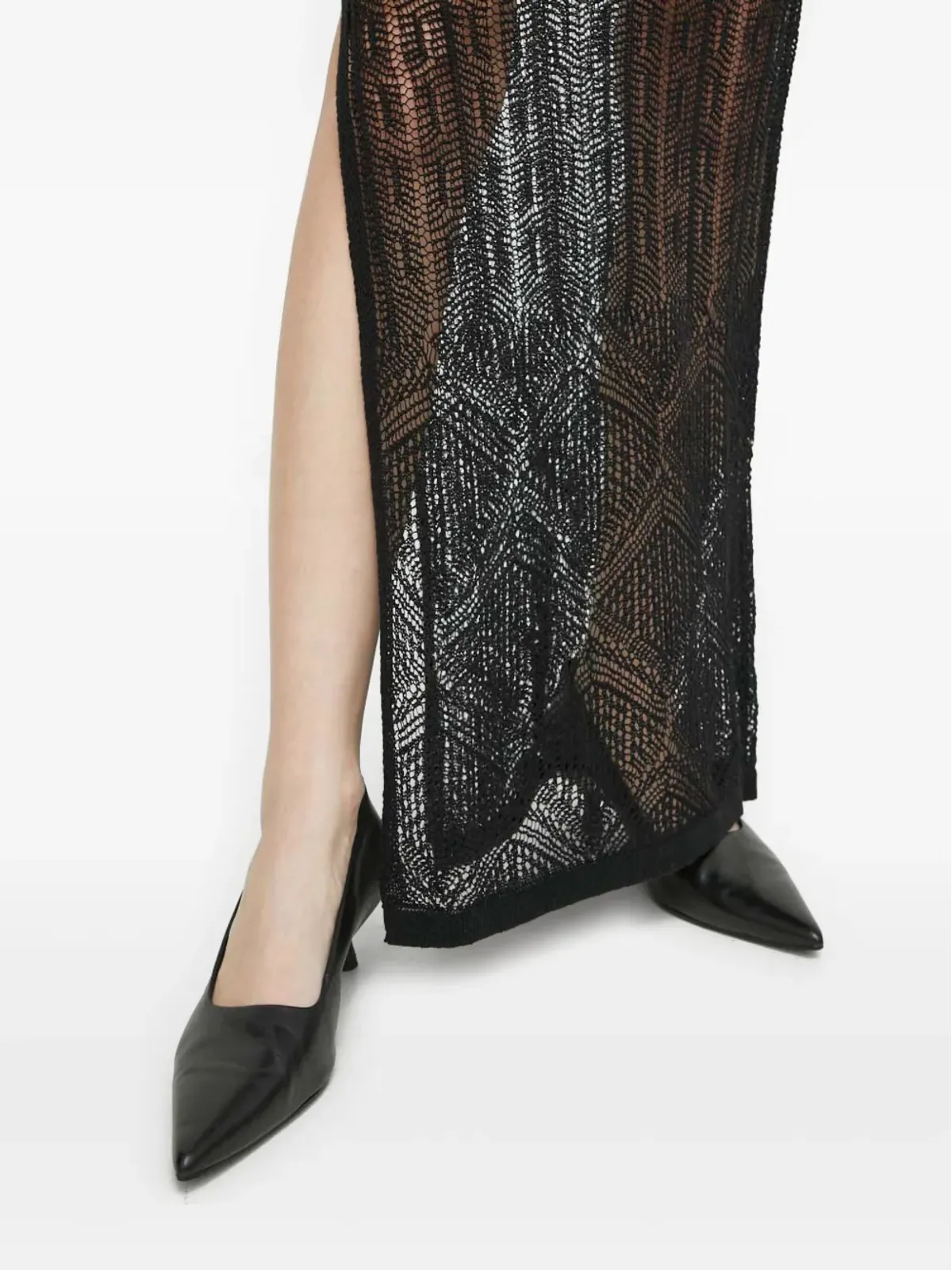HERSKIND オープンワークスリットマキシスカート - 画像5