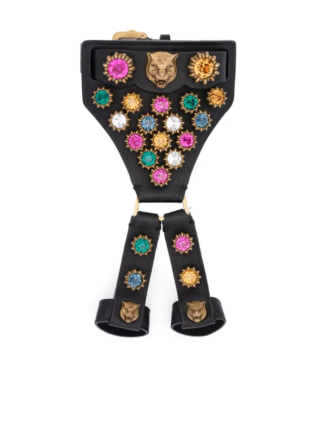 Gucci Pre-Owned Gucci Pre-Owned 2010年代 クリスタル装飾ブレスレット - ブラウンの商品画像