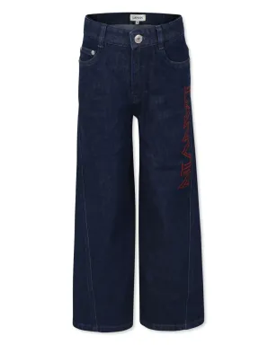 Lanvin Enfant 刺繍ロゴジーンズ - サムネイル1
