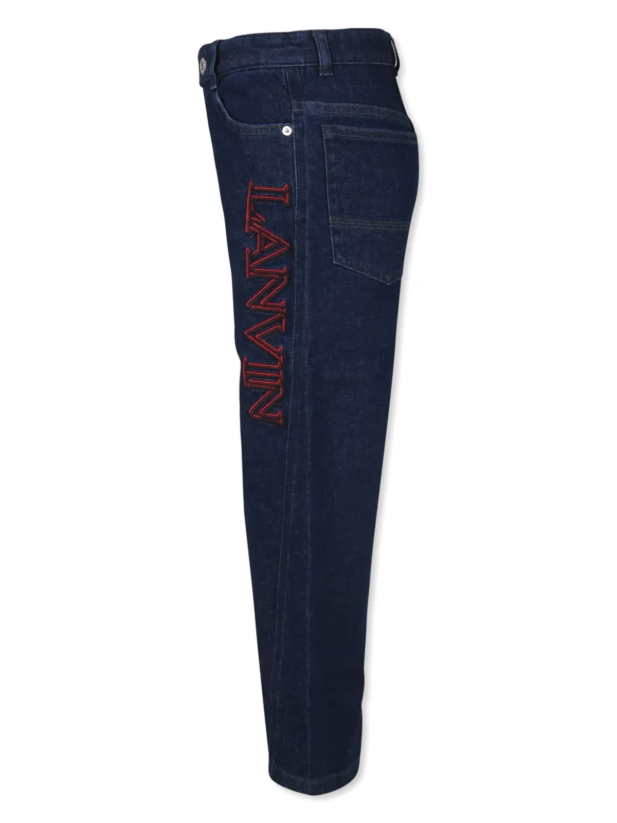 Lanvin Enfant 刺繍ロゴジーンズ - 画像3