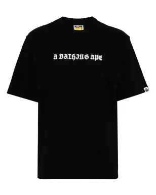 A BATHING APE® ロゴプリント コットン Tシャツ - ブラック - サムネイル1