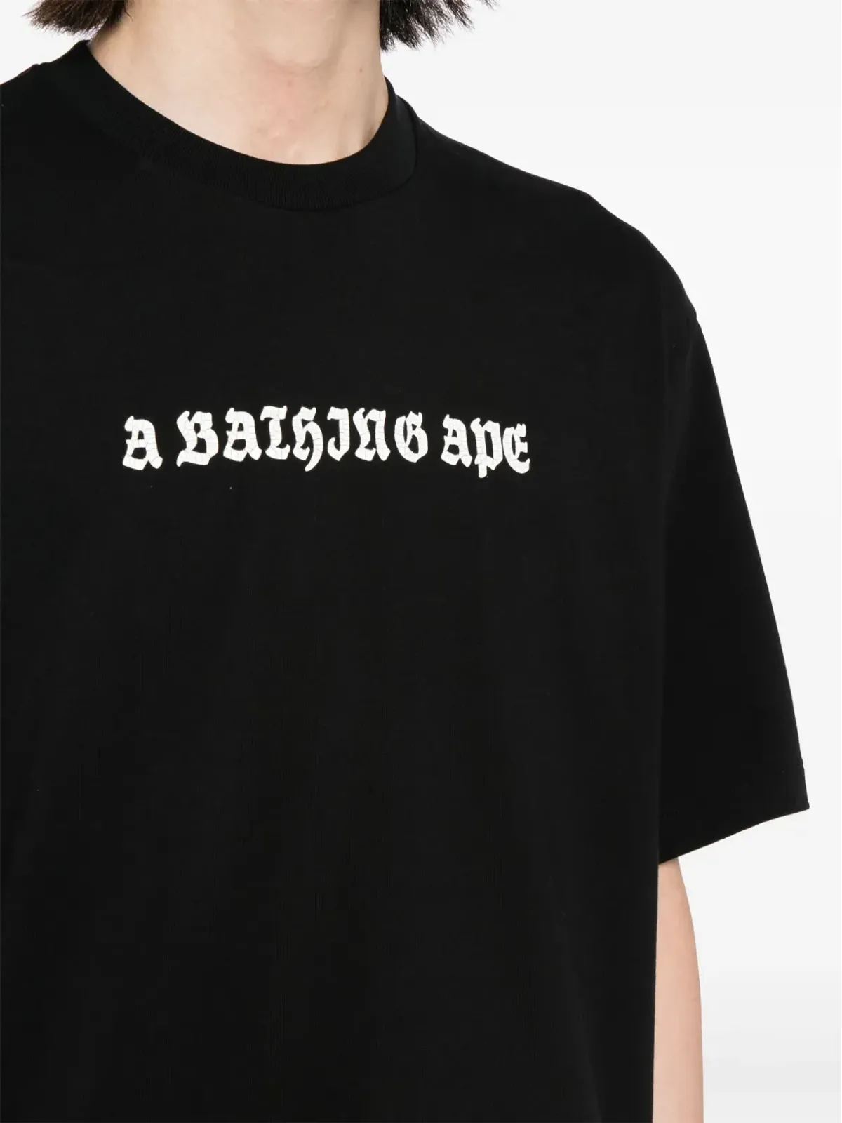 A BATHING APE® ロゴプリント コットン Tシャツ - ブラック - 画像5