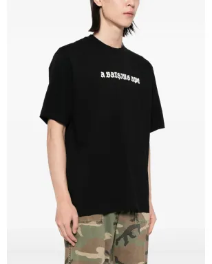 A BATHING APE® ロゴプリント コットン Tシャツ - ブラック - サムネイル3