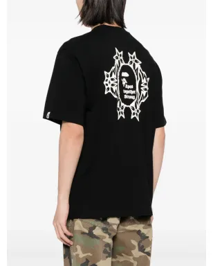 A BATHING APE® ロゴプリント コットン Tシャツ - ブラック - サムネイル4