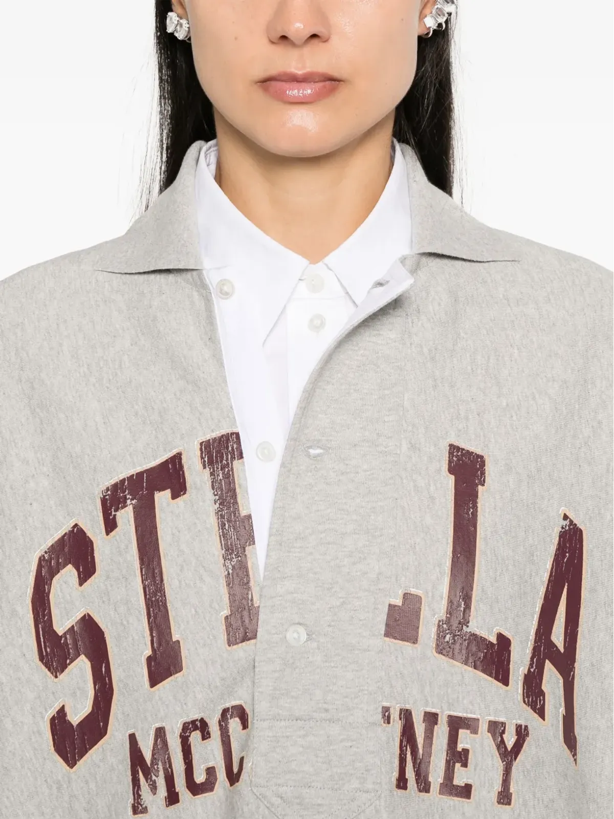 Stella McCartney バーシティ ロゴ ポロトップ - 画像5