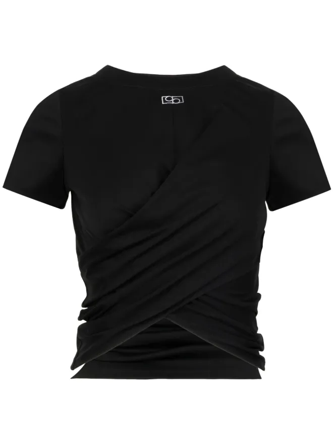 Ports 1961 Ports 1961 ロゴアップリケ コットンTシャツ - ブラックの商品画像