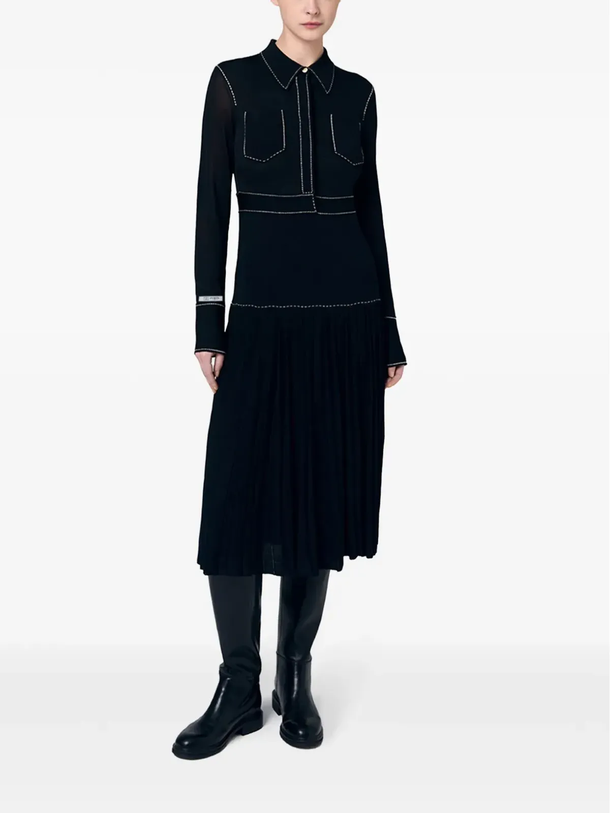 Ports 1961 ブラックのフレアドレス - 画像2