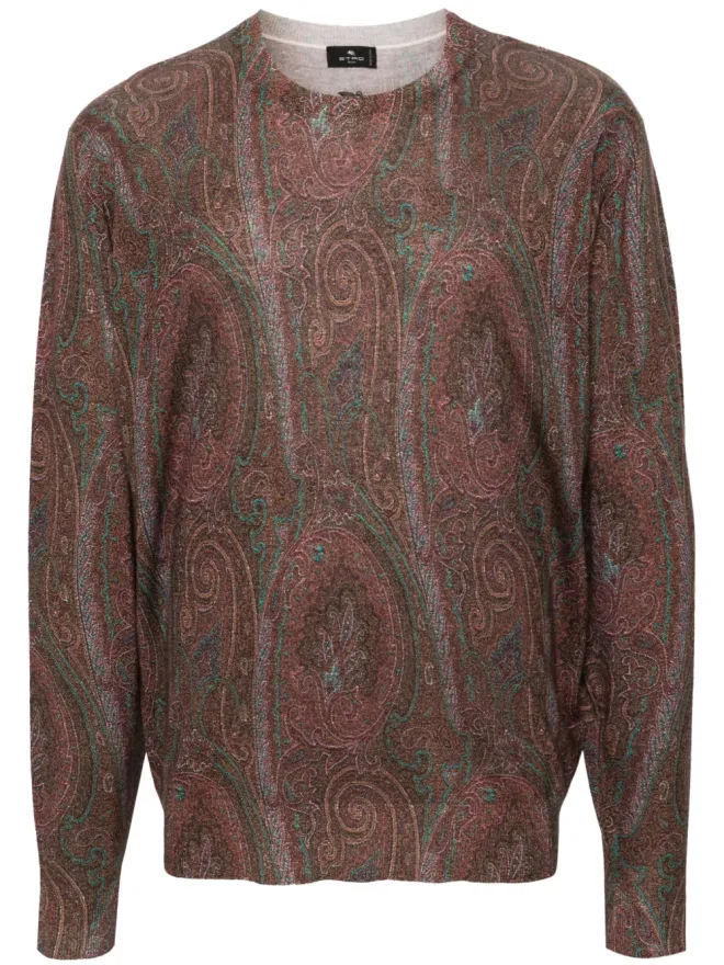 ETRO ETRO ペイズリージャカードセーター - ブラウンの商品画像