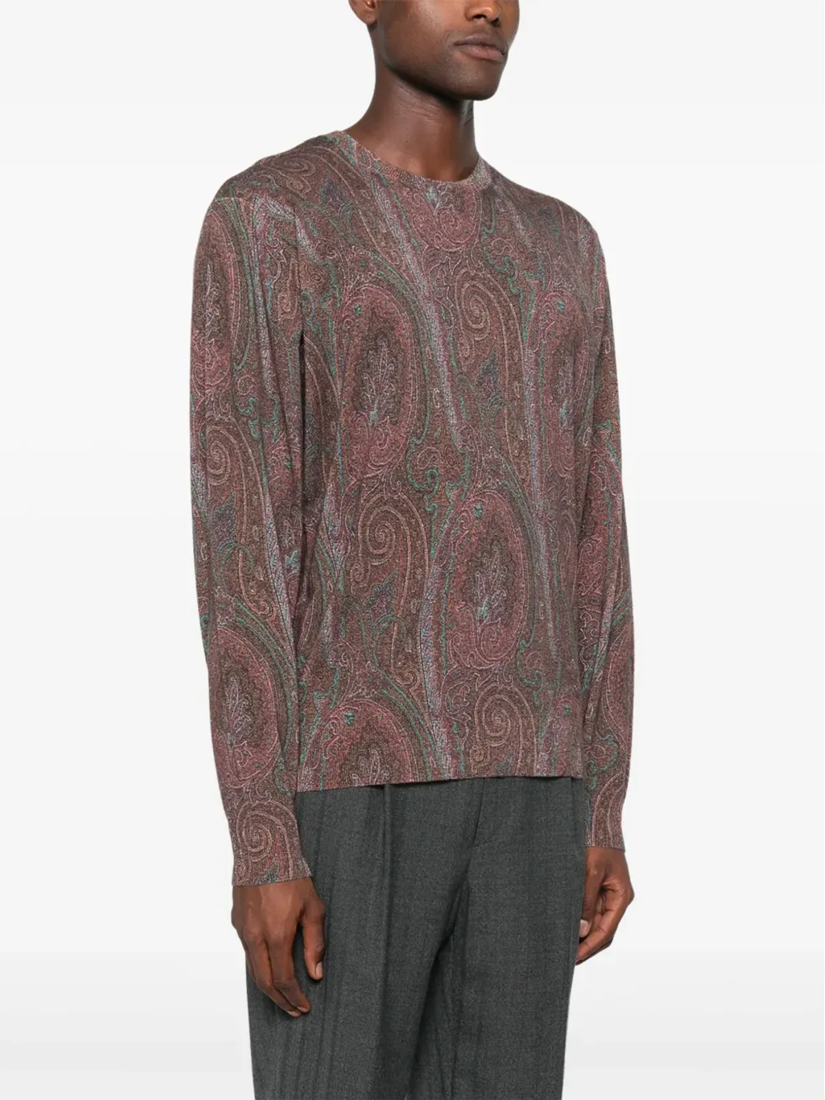ETRO ペイズリージャカードセーター - ブラウン - 画像3