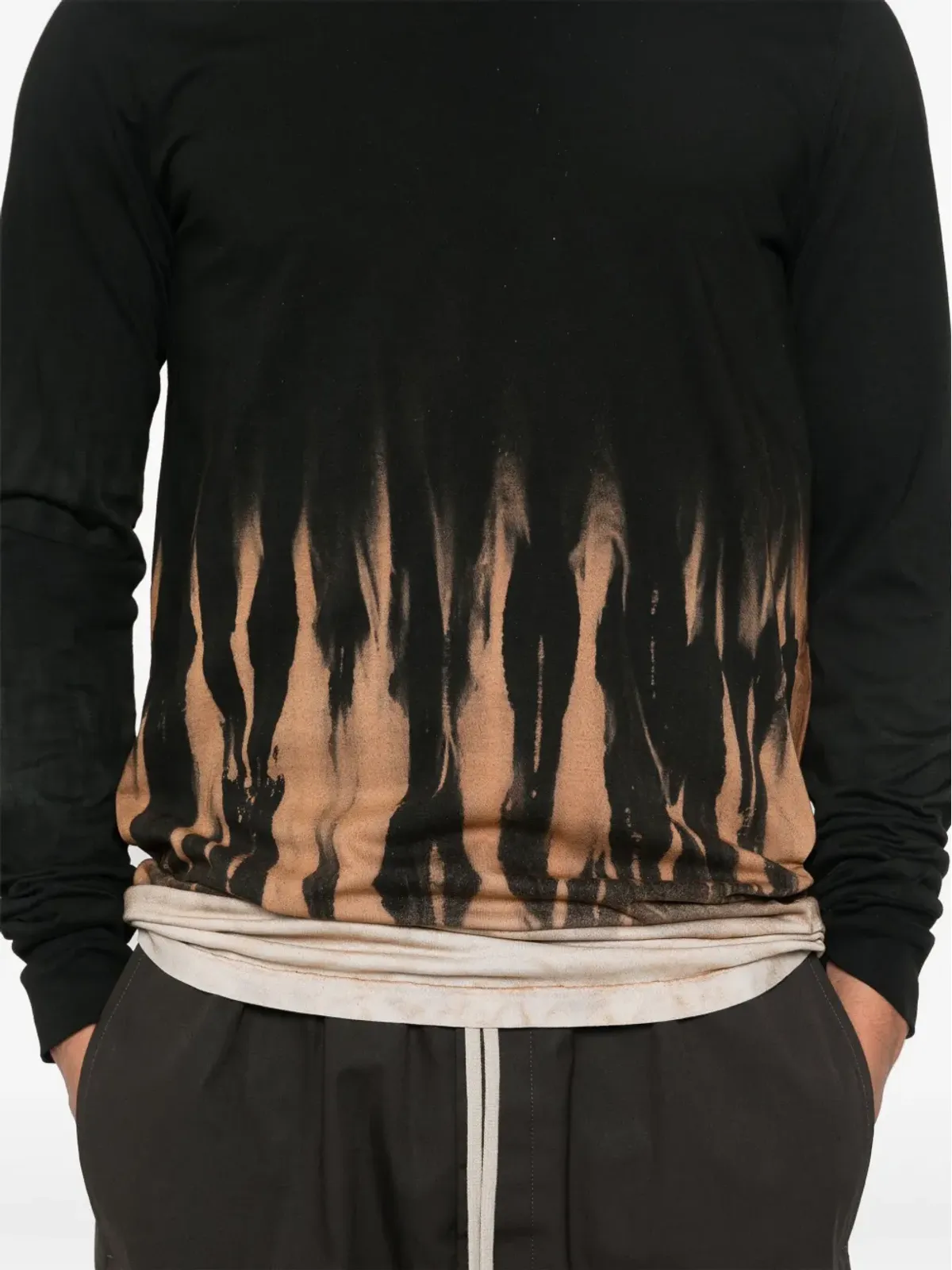 Rick Owens DRKSHDW 抽象プリント Tシャツ - 画像5