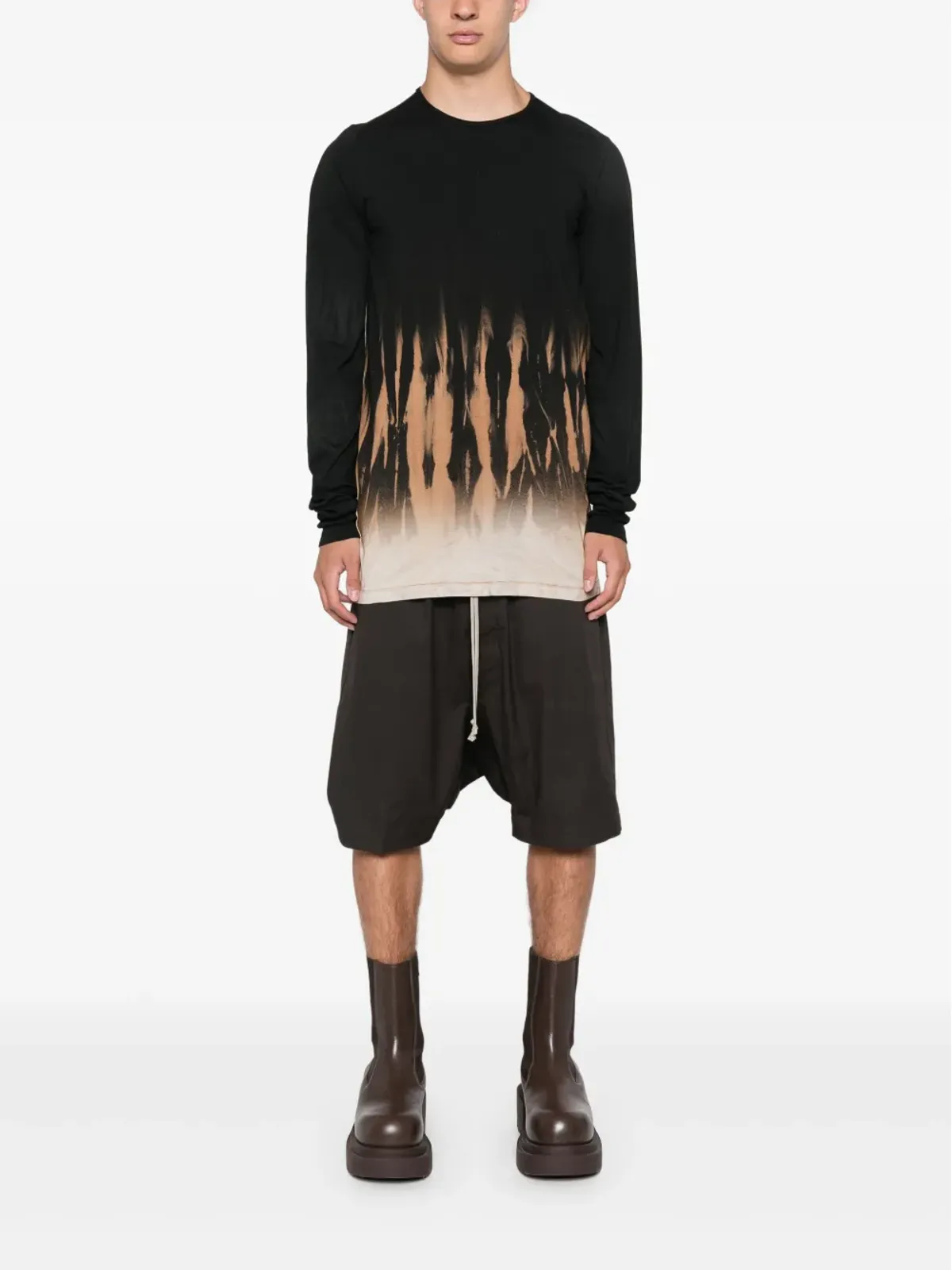 Rick Owens DRKSHDW 抽象プリント Tシャツ - 画像2