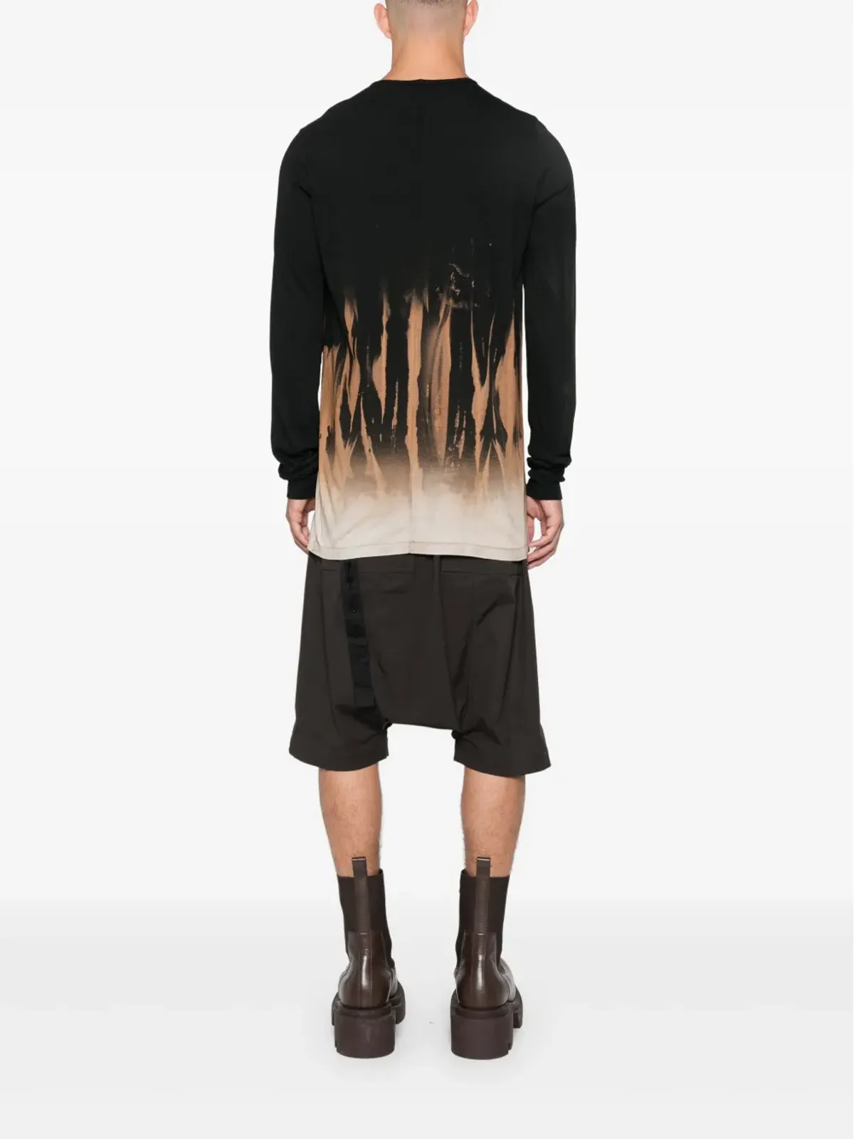 Rick Owens DRKSHDW 抽象プリント Tシャツ - 画像4