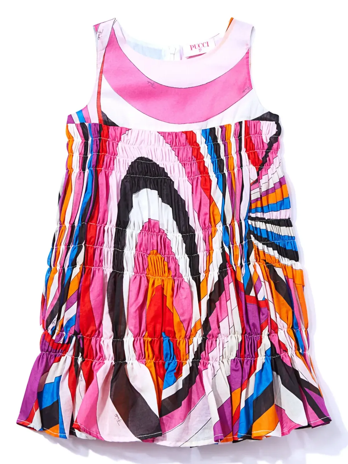 PUCCI Junior Irideプリントのスモックドレス - 画像1