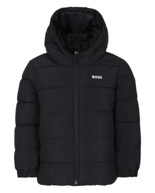 BOSS Kidswear ロゴプリント入りパディングジャケット - サムネイル1