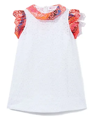 PUCCI Junior broderie anglaise dress - White - サムネイル1